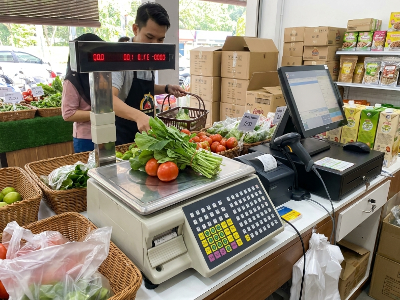 POS weighing scale integration Malaysia with electronic weighing machine